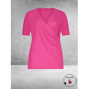 Plus Basics Wrap Top Fuchsia